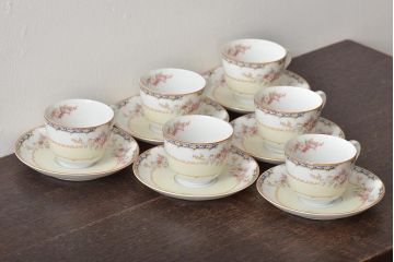 オールドノリタケ　カップ&ソーサー6客セット　共箱(洋食器)(R-046139)