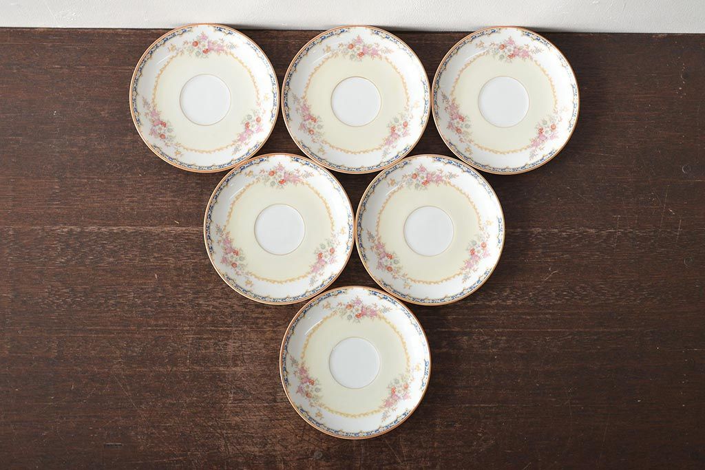 オールドノリタケ　カップ&ソーサー6客セット　共箱(洋食器)(R-046139)