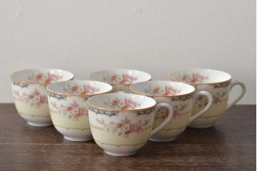 オールドノリタケ　カップ&ソーサー6客セット　共箱(洋食器)(R-046139)