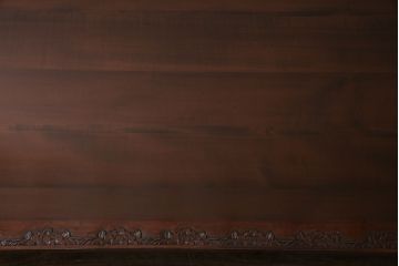 ヴィンテージ家具　伝統工芸　軽井沢彫り　サクラの彫刻をあしらった特大サイズの座卓(センターテーブル、ビンテージ)(R-046141)