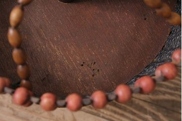 ヴィンテージ雑貨　昭和中期　木の実のような飾りが可愛らしい小物入れ(小物収納、カゴ、ビンテージ)(R-046142)