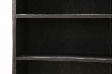 アンティーク家具　昭和初期　ペイント　マットブラックが格好良いシンプルな収納棚(戸棚、本棚)(R-046144)