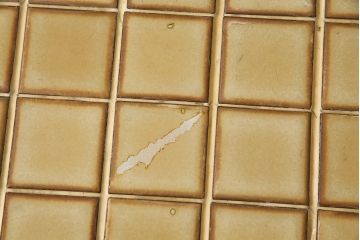 北欧ヴィンテージ　チーク材　レトロなタイルトップのサイドテーブル(テーブル、ビンテージ)(R-046148)