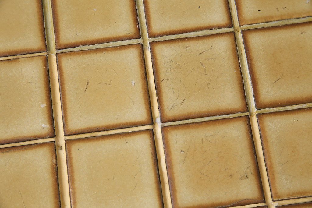 北欧ヴィンテージ　チーク材　レトロなタイルトップのサイドテーブル(テーブル、ビンテージ)(R-046148)