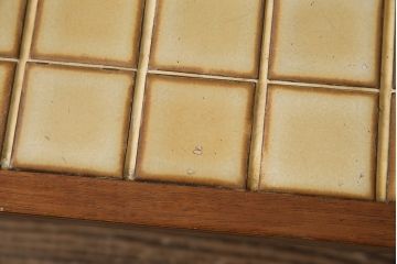 北欧ヴィンテージ　チーク材　レトロなタイルトップのサイドテーブル(テーブル、ビンテージ)(R-046149)