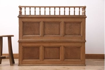 アンティーク家具　大正期　ストリップド(剥離)　総ケヤキ材　引き出し付き　座机にもなる2Wayデスク(両袖机、在宅ワーク、在宅用机、在宅ワーク、在宅用文机、在宅ワーク、在宅用平机、在宅ワーク、在宅用子供机)(R-046150)