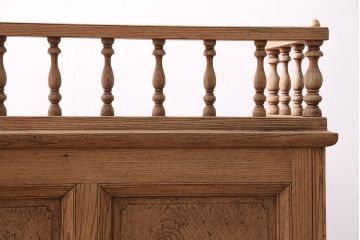 アンティーク家具　大正期　ストリップド(剥離)　総ケヤキ材　引き出し付き　座机にもなる2Wayデスク(両袖机、在宅ワーク、在宅用机、在宅ワーク、在宅用文机、在宅ワーク、在宅用平机、在宅ワーク、在宅用子供机)(R-046150)