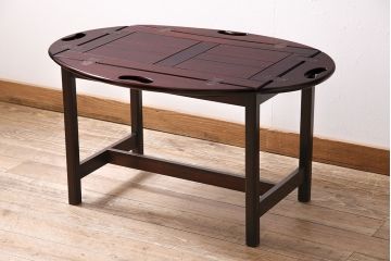 ヴィンテージ家具　北欧ビンテージ　チーク材　天板がお盆にもなるセンターテーブル(サイドーテーブル、テーブル)(R-046151)