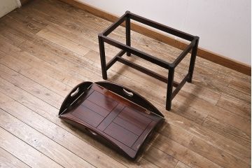 ヴィンテージ家具　北欧ビンテージ　チーク材　天板がお盆にもなるセンターテーブル(サイドーテーブル、テーブル)(R-046151)