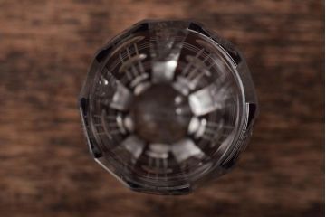 昭和初期　赤切子グラス2個　ショットグラス6個(コップ、色被せ、和ガラス)(R-046165)