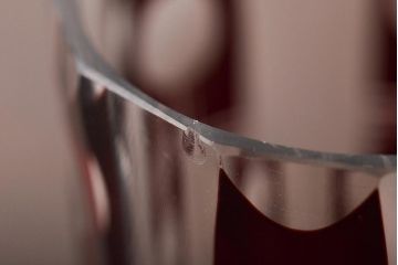 昭和初期　赤切子グラス2個　ショットグラス6個(コップ、色被せ、和ガラス)(R-046165)