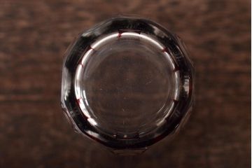 昭和初期　赤切子グラス2個　ショットグラス6個(コップ、色被せ、和ガラス)(R-046165)