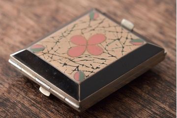 昭和初期　コンパクトミラー5点(トランプ、アールデコ)(R-046167)