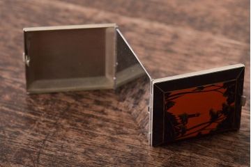 昭和初期　コンパクトミラー5点(トランプ、アールデコ)(R-046167)