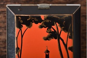 昭和初期　コンパクトミラー5点(トランプ、アールデコ)(R-046167)