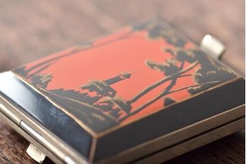 昭和初期　コンパクトミラー5点(トランプ、アールデコ)(R-046167)