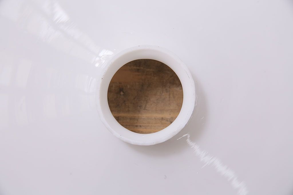 アンティーク照明　戦前　レトロな平笠シェードのペンダントライト2個セット(天井照明、吊り下げ照明、電笠)(R-046182)