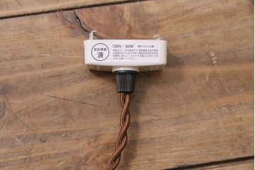 アンティーク照明　戦前　レトロな平笠シェードのペンダントライト2個セット(天井照明、吊り下げ照明、電笠)(R-046182)