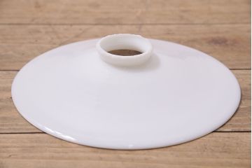 アンティーク照明　戦前　レトロな平笠シェードのペンダントライト2個セット(天井照明、吊り下げ照明、電笠)(R-046183)