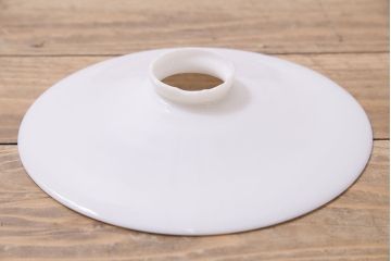 アンティーク照明　戦前　レトロな平笠シェードのペンダントライト2個セット(天井照明、吊り下げ照明、電笠)(R-046184)