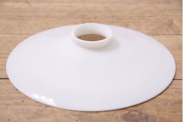 アンティーク照明　戦前　レトロな平笠シェードのペンダントライト2個セット(天井照明、吊り下げ照明、電笠)(R-046186)