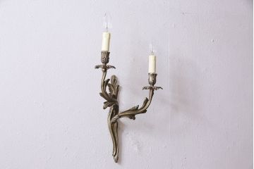 ヴィンテージ照明　フランスビンテージ　大ぶりなルイ15世様式のウォールランプ(壁付け照明、壁掛け照明)(R-046191)