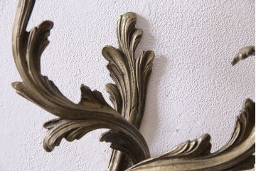 ヴィンテージ照明　フランスビンテージ　大ぶりなルイ15世様式のウォールランプ(壁付け照明、壁掛け照明)(R-046191)