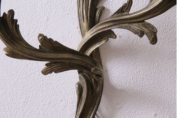ヴィンテージ照明　フランスビンテージ　大ぶりなルイ15世様式のウォールランプ(壁付け照明、壁掛け照明)(R-046192)