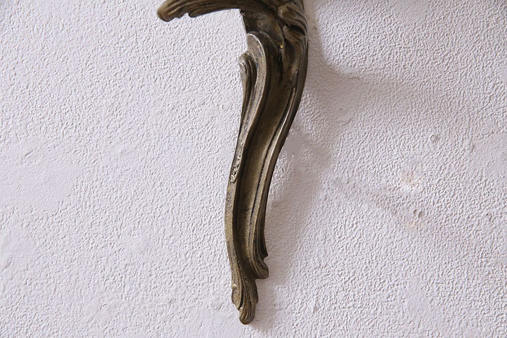 ヴィンテージ照明　フランスビンテージ　大ぶりなルイ15世様式のウォールランプ(壁付け照明、壁掛け照明)(R-046192)