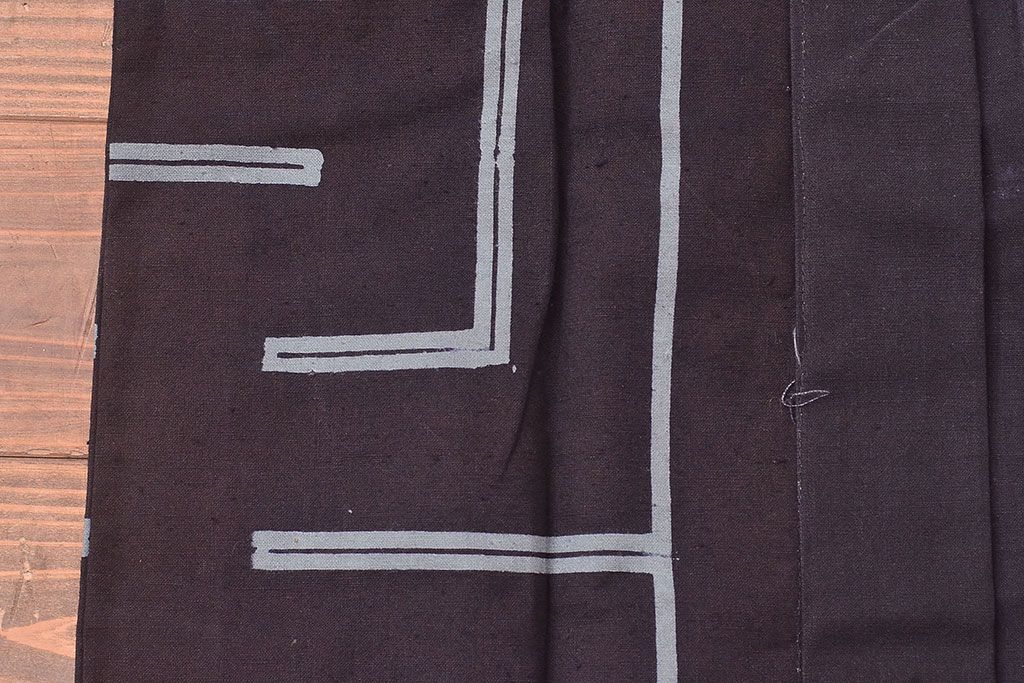 大正〜昭和初期　未使用　古い藍染木綿半纏(古布、呉服店) (R-046198)