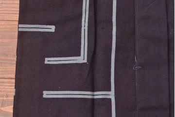 大正〜昭和初期　未使用　古い藍染木綿半纏(古布、呉服店) (R-046198)