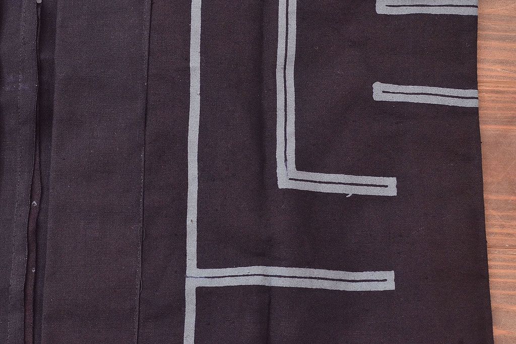 大正〜昭和初期　未使用　古い藍染木綿半纏(古布、呉服店) (R-046198)
