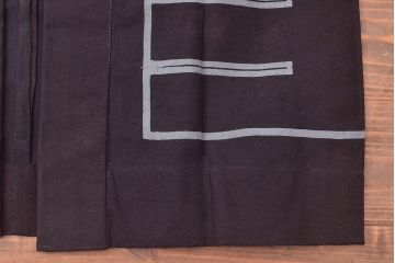 大正〜昭和初期　未使用　古い藍染木綿半纏(古布、呉服店) (R-046198)