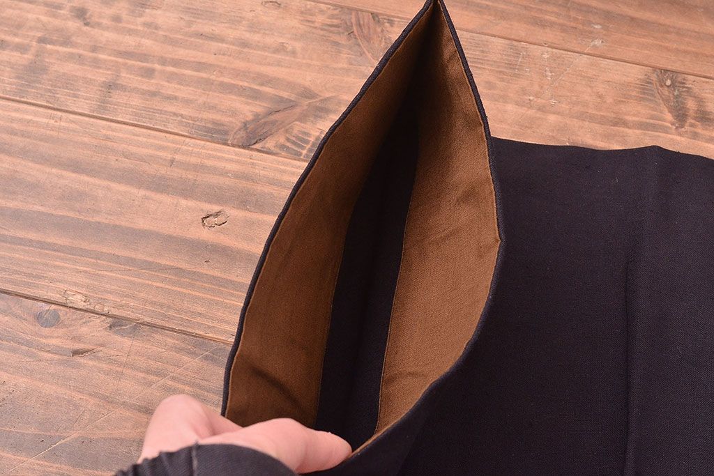 大正〜昭和初期　未使用　古い藍染木綿半纏(古布、呉服店) (R-046198)