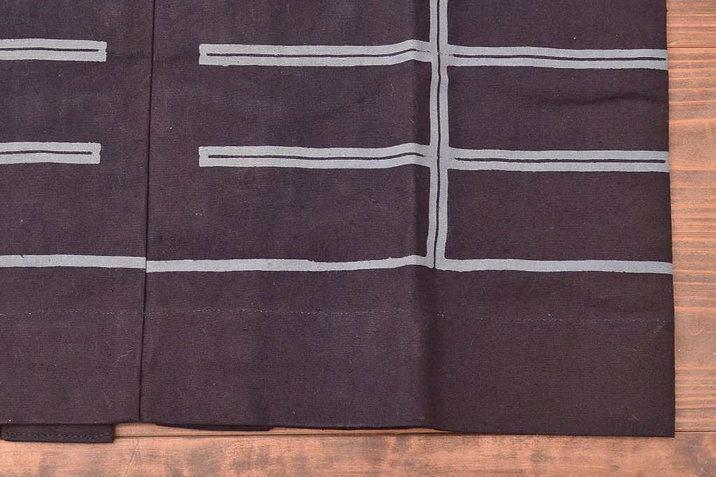 大正〜昭和初期　未使用　古い藍染木綿半纏(古布、呉服店) (R-046198)