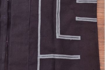 大正〜昭和初期　未使用　古い藍染木綿半纏(古布、呉服店) (R-046198)