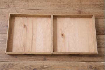 アンティーク家具　大正昭和初期　ストリップド(剥離)　総桐材　素朴な木肌の文机(ローテーブル)(R-046229)