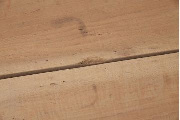 アンティーク雑貨　明治大正期　栗材　ストリップド(剥離)　錆びついた金具が味わい深い銭箱(銭函)(R-046230)