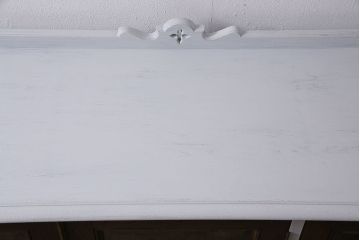 ビンテージ家具　永田良介商店　ペイント　バイカラーがおしゃれな戸棚(収納棚、本箱、キャビネット、ヴィンテージ)(R-046231)