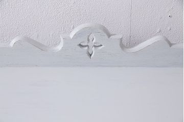 ビンテージ家具　永田良介商店　ペイント　バイカラーがおしゃれな戸棚(収納棚、本箱、キャビネット、ヴィンテージ)(R-046231)