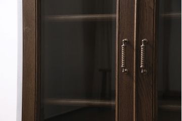 ビンテージ家具　永田良介商店　ペイント　バイカラーがおしゃれな戸棚(収納棚、本箱、キャビネット、ヴィンテージ)(R-046231)