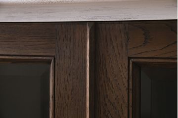 ビンテージ家具　永田良介商店　ペイント　バイカラーがおしゃれな戸棚(収納棚、本箱、キャビネット、ヴィンテージ)(R-046231)