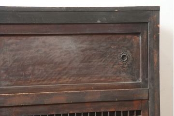 アンティーク家具　明治大正期　和の情緒溢れるデザインの収納箪笥・上段(キャビネット、水屋箪笥)(R-046232)