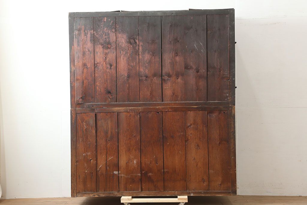 アンティーク家具　明治大正期　和の情緒溢れるデザインの収納箪笥・重ね(キャビネット、水屋箪笥)(R-046234)