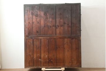 アンティーク家具　明治大正期　和の情緒溢れるデザインの収納箪笥・重ね(キャビネット、水屋箪笥)(R-046234)