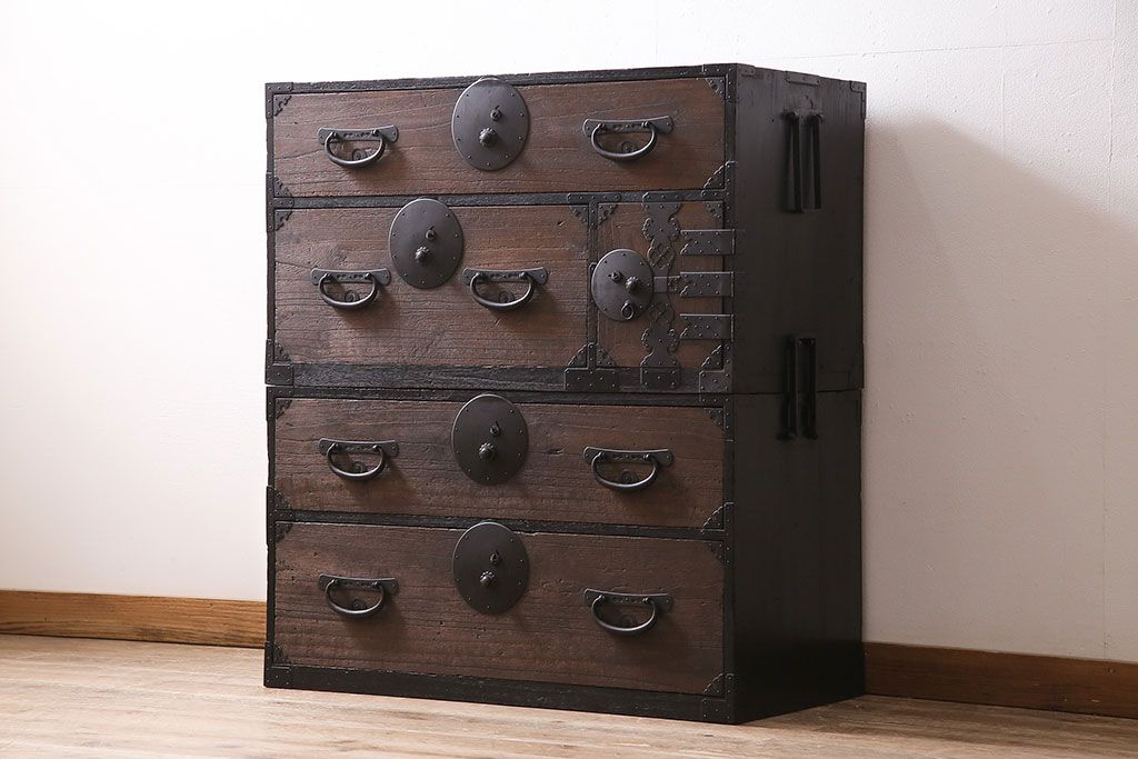 【貴重品・送料無料】アンティーク家具　明治〜大正時代　桐タンス 貴重品・送料無料】アンティーク家具 明治〜大正時代 桐タンス