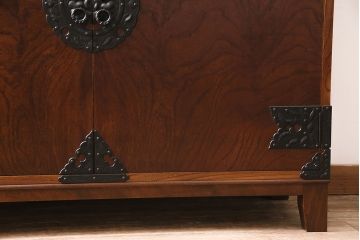 リメイク家具　伝統民芸　岩谷堂箪笥　衣装盆付き　2wayが便利な脚付サイドボード(衣装箪笥、引き出し、収納棚)(R-046252)