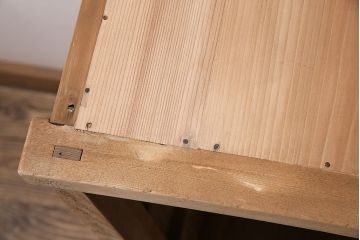 アンティーク家具　ストリップド(剥離)　黒い脚がアクセントのシンプルなオープンラック(棚、シェルフ)(R-046254)