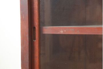 アンティーク家具　昭和初期　前面ヒノキ　赤みがかった木肌が美しい戸棚・下段(収納棚、キャビネット)(R-046257)