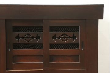 和製アンティーク　明治大正期　丸桟仕上げの気品溢れる近江水屋箪笥・重ね(重ね箪笥、収納棚)(R-046258)